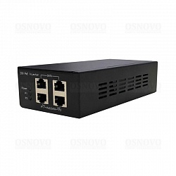 OSNOVO Midspan-2/602G Инжектор/ OSNOVO PoE-инжектор Gigabit Ethernet на 2 порта, PoE на порт - до 30