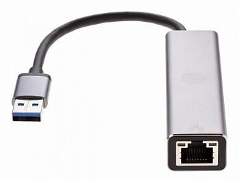 VCOM DH312A Переходник/ Переходник USB 3.0 -->RJ-45 1000Mbps+3 USB3.0, Aluminum Shell, 0.2м VCOM <DH
