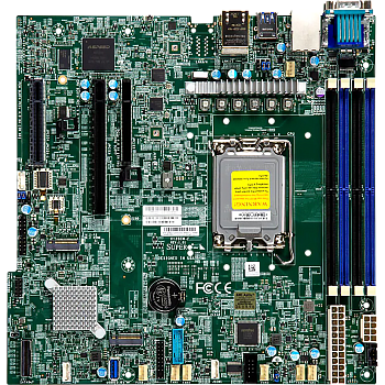 Системная плата/ MB Supermicro X13SCH-F, Micro-ATX, 1xLGA 1700 (Intel Xeon 6300-series/E-2400/Pentiu