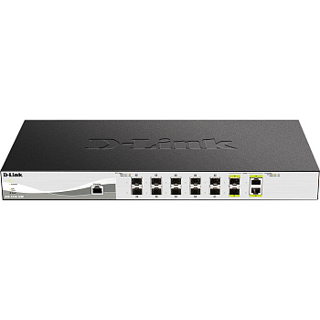 D-Link DXS-1210-12SC/A3A Коммутатор/ DXS-1210-12SC Smart L2+ Switch 10x10GBase-X SFP+, 2xCombo 10GBa