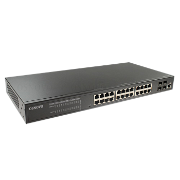 OSNOVO SW-24G4SF-L2 Коммутатор/ OSNOVO SW-24G4SF-L2 Управляемый L2+ коммутатор Gigabit Ethernet на 2