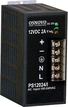 Блок питания/ OSNOVO Промышленный блок питания. DC12V, 2A (24W). Диапазон входных напряжений: AC195-