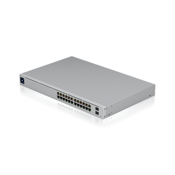 Ubiquiti USW-Pro-24-POE Коммутатор/ 24-port, Layer 3 switch capable of high-power PoE++ output.400W 