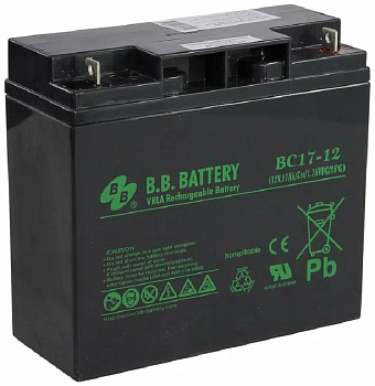 Батарея B.B. Battery серия BC, BC17-12, напряжение 12В, емкость 17Ач (разряд 20 часов), макс. ток ра