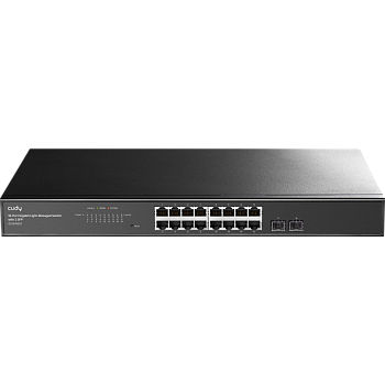 Cudy GS1016ES2 Коммутатор/ 16-Port Gigabit Light Managed Switch, 16 Gigabit RJ45 Ports, 2 Gigabit SF