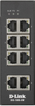 D-Link DIS-100G-8W/A1A Коммутатор/ DIS-100G-8W Unmanaged Industrial Switch 8x1000Base-T, Surge 2KV, 