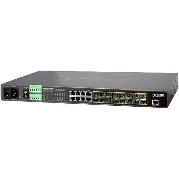 PLANET MGSW-24160F коммутатор/ PLANET 16-Port 100/1000Base-X SFP + 8-Port 10/100/1000Base-T L2/L4 Ma