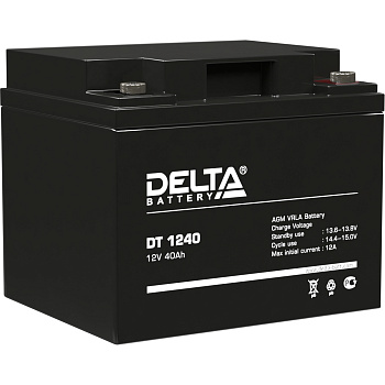 Батарея DELTA серия DT, DT 1240, напряжение 12В, емкость 40Ач (разряд 20 часов),  макс. ток разряда 