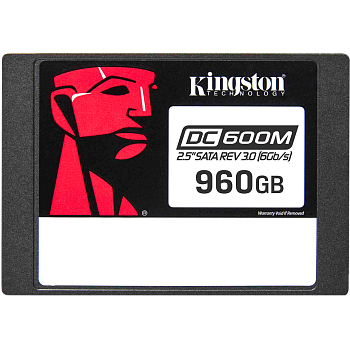Твердотельный накопитель/ Kingston SSD DC600M, 960GB, 2.5" 7mm, SATA3, 3D TLC, R/W 560/530MB/s, IOPs