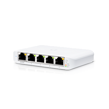 Ubiquiti USW-Flex-Mini Коммутатор/ Compact, 5-port, Layer 2 switch that can be powered with PoE or a