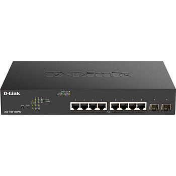 D-Link DGS-1100-10MPV2/A3A Коммутатор/ EasySmart L2 Switch 8х1000Base-T PoE, 2x1000Base-X SFP, PoE B