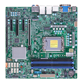 Материнская плата/ MB Supermicro X13SAQ (Micro-ATX, 1x LGA-1700, Q670E, 4x Up to 128GB non-ECC DDR5 