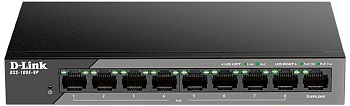 D-Link DSS-100E-9P/B1A Коммутатор/ DSS-100E-9P Unmanaged Surveillance Switch 8x100Base-TX PoE, 1x100