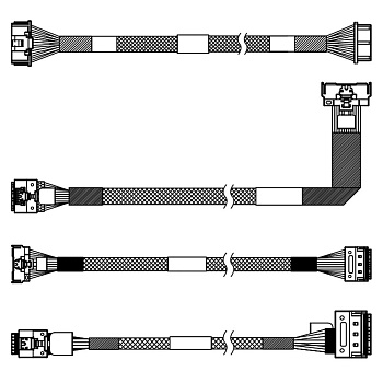 Комплектующие корпусов Lenovo ThinkSystem SR630 V3 M.2 SATA/NVMe x4 Non RAID Cable Kit (Cable kit fo
