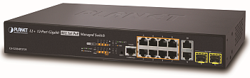 PLANET GS-5220-8P2T2S коммутатор/ PLANET IPv4/IPv6 L2+/L4 Managed 8-Port 802.3at High Power PoE Giga