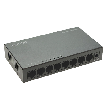 OSNOVO SW-8F Коммутатор неуправляемый/ OSNOVO Неуправляемый коммутатор Fast Ethernet на 8 портов. По