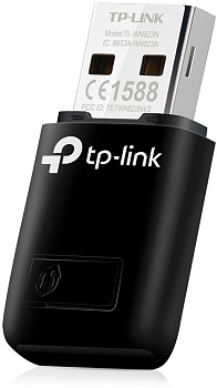 TP-Link TL-WN823N Адаптер Wi-Fi/ 300Mbps Mini Wireless N USB Adapter, Mini  Size, Realtek, 2T2R, 2.4
