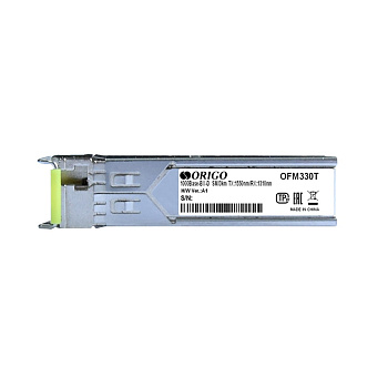 Origo OFM330T/10KM/A1A Трансивер/ OFM330T/10KM WDM SFP Transceiver, 1000Base-BX-D, Simplex LC, TX: 1