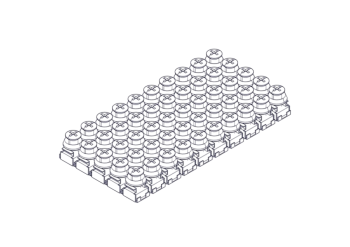 Mounting kit Systeme Electric, Uniprom series, M6 (screw, washer, snap nut), pack of 50 pcs.