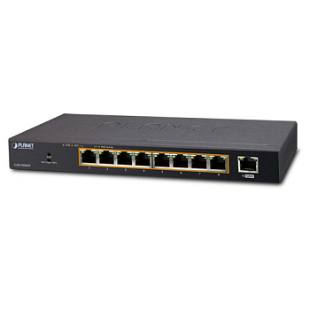 PLANET GSD-908HP коммутатор/ PLANET 8-Port 10/100/1000 Gigabit 802.3at POE Ethernet Switch plus 1-Po