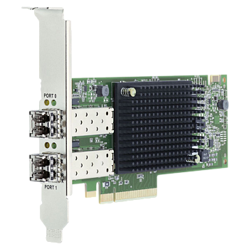 Emulex LPE35002-M2 Emulex LPe35002-M2 Gen 7 (32/64GFC), 2-port,  32Gb/s, PCIe Gen4 x8, трансиверы ус