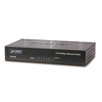 PLANET FSD-803 коммутатор/ PLANET 8-Port 10/100Mbps Fast Ethernet Switch, Metal