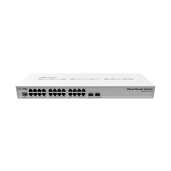 Mikrotik CRS326-24G-2S+RM Коммутатор/ 24 port Gigabit Ethernet switch with two SFP+ ports