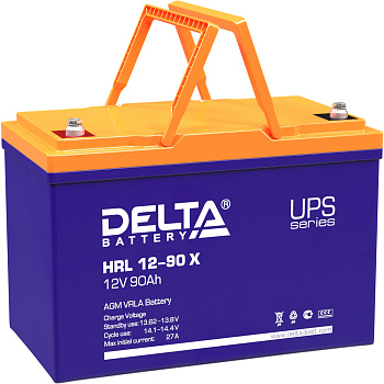 Батарея DELTA серия HRL-X, HRL 12-90 X, напряжение 12В, емкость 90Ач (разряд 10 часов),  макс. ток р