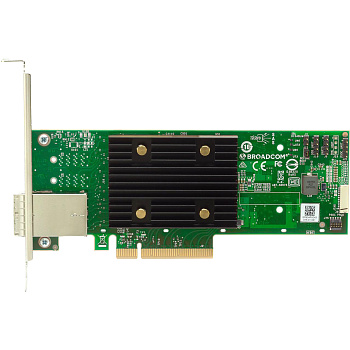 Контроллер/ Broadcom SAS 9500-8e SGL (05-50075-01) PCIe Gen4 x8 LP, Tri-Mode SAS/SATA/NVMe 12G HBA, 