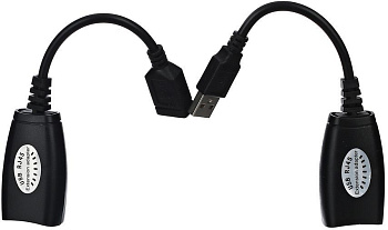 VCOM CU824 Адаптер-удлинитель/ Адаптер-удлинитель USB-AMAF/RJ45, по витой паре до 45m , VCOM <CU824>