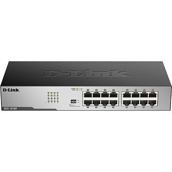 D-Link DGS-1016D/I2A Коммутатор/ DGS-1016D/I Unmanaged Switch 16x1000Base-T, Surge 1KV, metal case