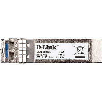 D-Link DEM-S2810LR/A1A Трансивер/ DEM-S2810LR SFP28 Transceiver, 25GBase-LR, Duplex LC, 1310nm, Sing