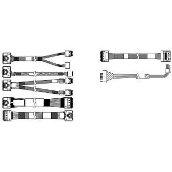 Комплектующие корпусов Lenovo ThinkSystem SR650 V3 2.5" Chassis Front BP2 SAS/SATA Cable Kit