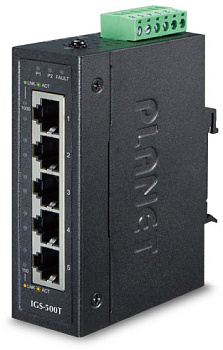 PLANET IGS-500T IGS-500T индустриальный неуправляемый коммутатор/ IGS-500T IP30 Compact size 5-Port 