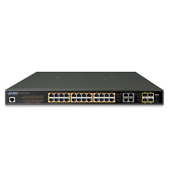 PLANET GS-4210-24P4C коммутатор/ PLANET IPv6/IPv4, 24-Port Managed 802.3at POE+ Gigabit Ethernet Swi