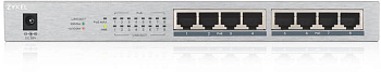 ZYXEL GS1008HP-EU0101F Коммутатор/ ZYXEL GS1008HP Switch PoE +, 8xGE PoE +, tabletop, metal, silent,