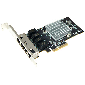 SUNRICH TECHNOLOGY(H.K.) LIMITED N-1060 Сетевая карта/ 1G Quad Port RJ45 PCIE Ethernet Adapter with 