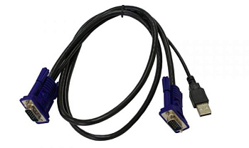 D-Link DKVM-CU/B1A Кабель/ DKVM-CU KVM Cable with VGA and USB connectors for DKVM-4U, 1.8m
