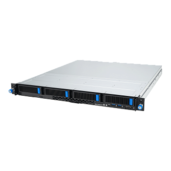 Серверная платформа/ ASUS RS300-E12-RS4, 1U, 1x LGA1700, 4x DDR5 4400, 4 x 3.5" hsb SATA/SAS*, 1x PC