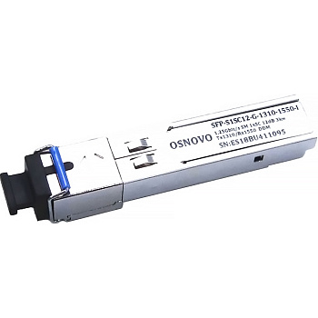 OSNOVO SFP-S1SC12-G-1310-1550-I Модуль/ OSNOVO Промышленный SFP Модуль SC, 1,25 Гбит/c, до 3км, Tx:1