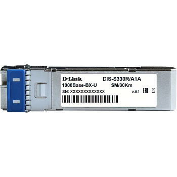 D-Link S330R/30KM/A1A Трансивер/ DIS-S330R Industrial WDM SFP Transceiver, 1000Base-BX-U, Simplex LC