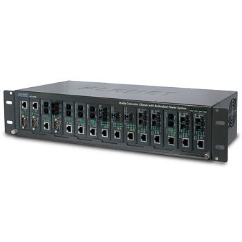 PLANET MC-1500R48 MC-1500R48 шасси для установки медиаконвертеров/ 15-slot 19" Media Converter Chass