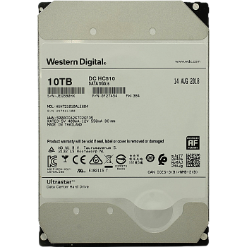 Жесткий диск/ RECERTIFIED HDD HGST SATA Server 10Tb Ultrastar HE10 7200 6Gb/s 256MB 0F27488 1 year w