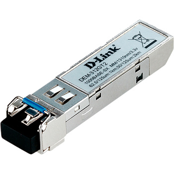 D-Link 312GT2/A1A Трансивер/ 312GT2 SFP Transceiver, 1000Base-SX+, Duplex LC, 1310nm, Multi-mode, 2K