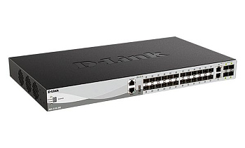 D-Link DGS-3130-30S/B1A Коммутатор/ Managed L3 Stackable Switch 24x1000Base-X SFP, 2x10GBase-T, 4x10