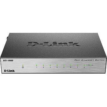 D-Link DES-1008D/L2A, DES-1008D/L2B Сетевой коммутатор/ DES-1008D/L2B Unmanaged Switch 8x100Base-TX,