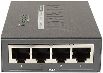 PLANET HPOE-460 инжектор/ PLANET 4-Port 802.3at 30W High Power over Ethernet Injector Hub - 120W Ext