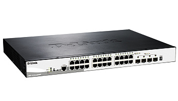 D-Link DGS-1510-28XMP/A1A Сетевой коммутатор/ Gigabit Stackable SmartPro Switch with 24 10/100/1000B
