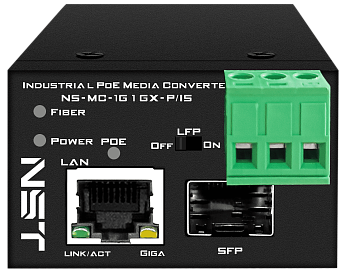 NST NS-MC-1G1GX-P/IS Промышленный компактный Ultra PoE медиаконвертер Gigabit Ethernet/ Промышленный