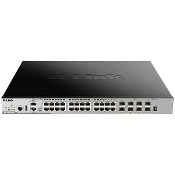 D-Link DGS-3630-28PC/A2ASI Коммутатор/ Managed L3 Stackable Switch 20x1000Base-T PoE, 4x10GBase-X SF